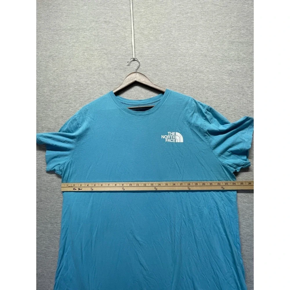 The North Face T-Shirt Mens 2XL Blue Never Stop Exploring Short Sleeve Crew Neck